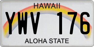 HI license plate YWV176