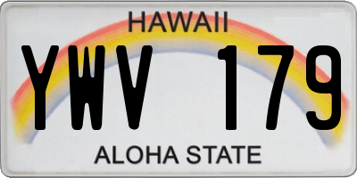HI license plate YWV179