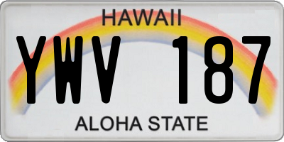 HI license plate YWV187