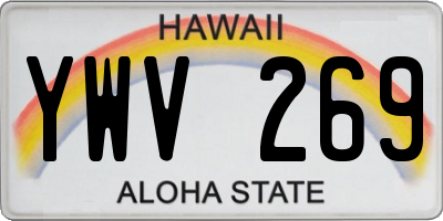 HI license plate YWV269