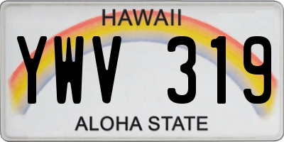 HI license plate YWV319