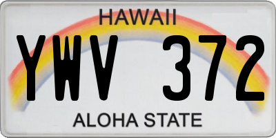 HI license plate YWV372