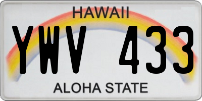 HI license plate YWV433