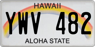 HI license plate YWV482