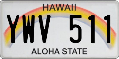 HI license plate YWV511