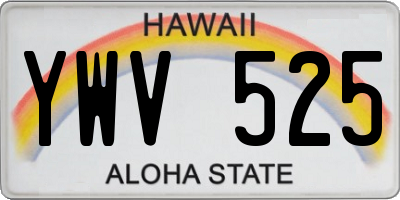 HI license plate YWV525