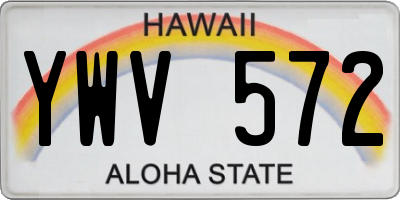 HI license plate YWV572
