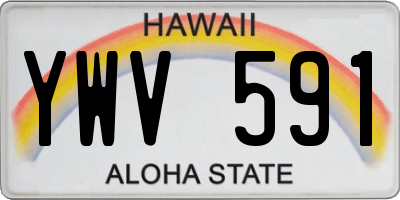 HI license plate YWV591