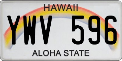 HI license plate YWV596