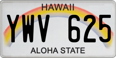 HI license plate YWV625