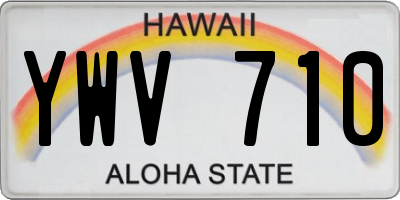 HI license plate YWV710