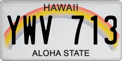HI license plate YWV713