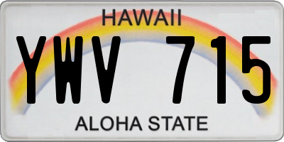 HI license plate YWV715
