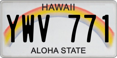 HI license plate YWV771