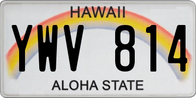 HI license plate YWV814