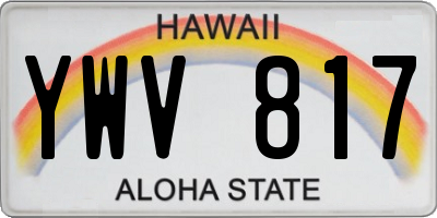 HI license plate YWV817