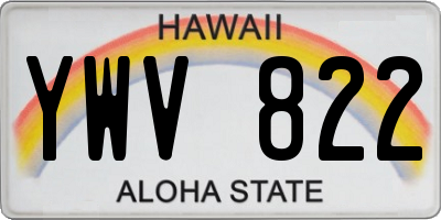 HI license plate YWV822