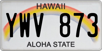 HI license plate YWV873
