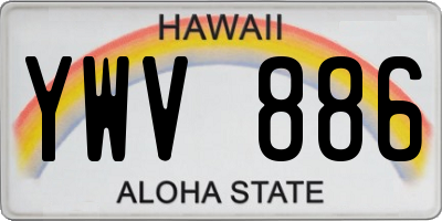 HI license plate YWV886