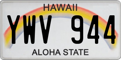 HI license plate YWV944