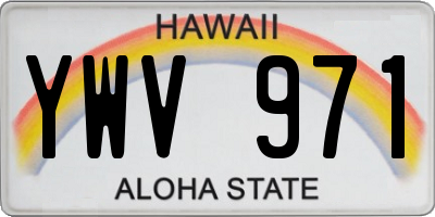 HI license plate YWV971