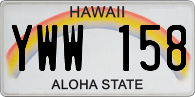 HI license plate YWW158