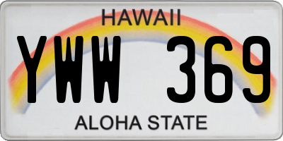 HI license plate YWW369