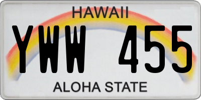 HI license plate YWW455