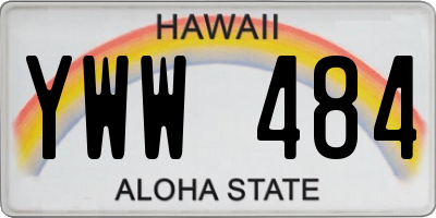 HI license plate YWW484