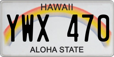 HI license plate YWX470