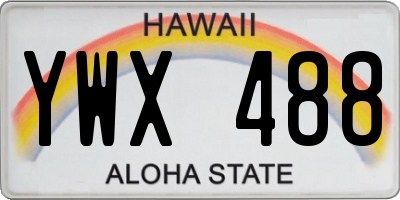 HI license plate YWX488