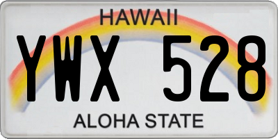 HI license plate YWX528