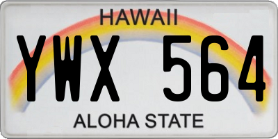 HI license plate YWX564
