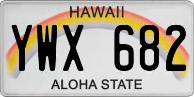 HI license plate YWX682