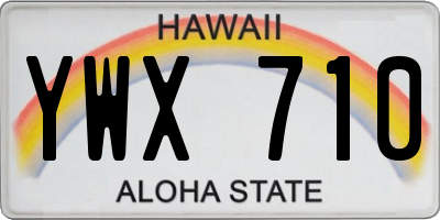 HI license plate YWX710