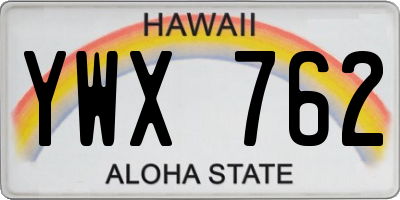 HI license plate YWX762