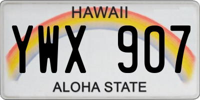 HI license plate YWX907