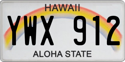 HI license plate YWX912