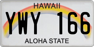 HI license plate YWY166