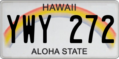 HI license plate YWY272
