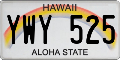 HI license plate YWY525
