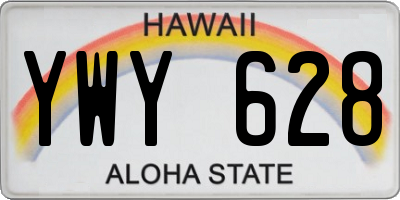 HI license plate YWY628