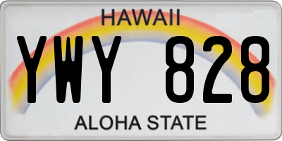HI license plate YWY828