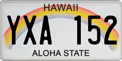 HI license plate YXA152