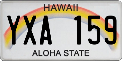 HI license plate YXA159