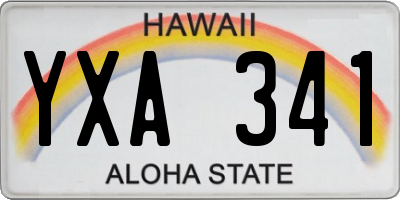 HI license plate YXA341
