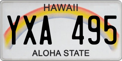 HI license plate YXA495