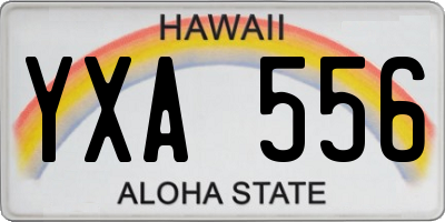 HI license plate YXA556
