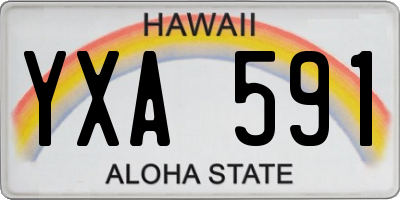 HI license plate YXA591