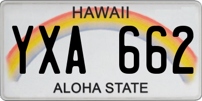 HI license plate YXA662
